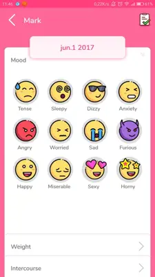 Period Tracker android App screenshot 1