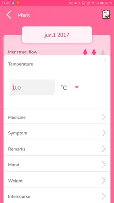 Period Tracker android App screenshot 2